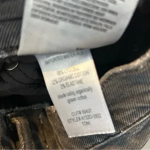 AGOLDE Toni Black Mid Rise Ankle Denim Jeans Raw Hems Size 25 thumbnail 12
