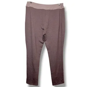 LOGO Lounge by Lori Goldstein Purple Block Knit Elastic Waist Pants Large thumbnail 9