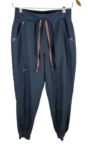 FIGS Zamora Jogger Scrub Pants Womens Small Heather Gray Blue Workwear‎ Casual thumbnail 1