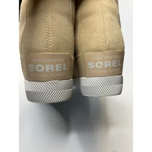 Sorel out n about Wedge Sneakers Womens 9.5 Tan Sand Excellent Suede trendy thumbnail 9