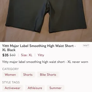 Yitty high rise Major label smoothing black bike short size M thumbnail 6