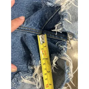 Levi's 501 Women Shorts W28 Blue Denim Original Fit High Rise Cutoff Jeans Sz 28 thumbnail 3