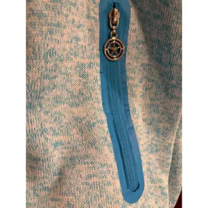 True Religion Womens XL Blue Space Dye Drip Horseshoe Full Zip Hoodie Sweatshirt thumbnail 11