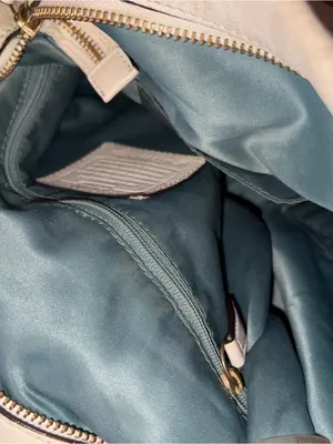 Coach Ivory Pebbled Leather Shoulder Bag with Gold-Tone Hardware thumbnail 14