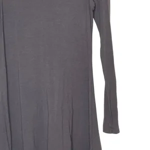 Express Women's T-Shirt Dress Long Sleeve Fit &‎ Flare Stretch Crewneck Gray XS thumbnail 3