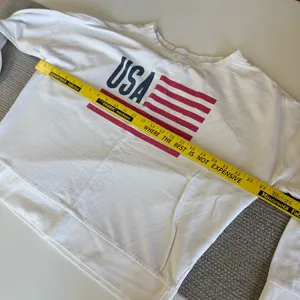 Natural Reflections Vintage 90s White Red Blue USA Flag Crewneck Sweatshirt Sz L thumbnail 5