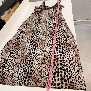 Linea Donatella animal print maxi dress sz large‎ adjustable straps stretchy thumbnail 4