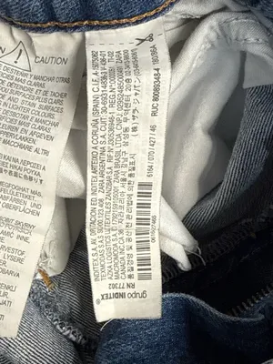 ZARA Women Light Wash Raw Hem Wide Leg Jeans Size US 14 thumbnail 9
