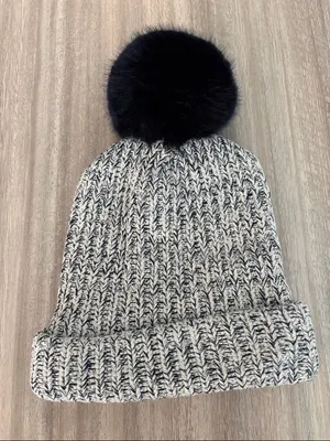 Love Your Melon NWT Penn State Pom Beanie Navy Blue and White OS thumbnail 2