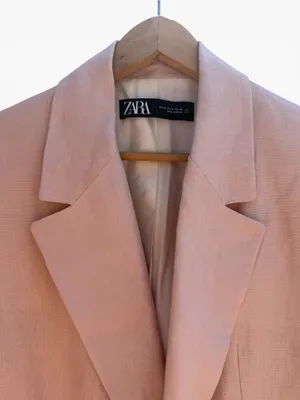 ZARA Linen Relaxed Blazer thumbnail 2