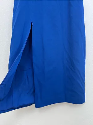 Dress the Population Gloria Blue Front Zip Pencil Sheath Dress Women's Small thumbnail 7