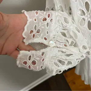 Free People One Dress Bella Note Eyelet Flower Babydoll Whimsical Boho White thumbnail 6