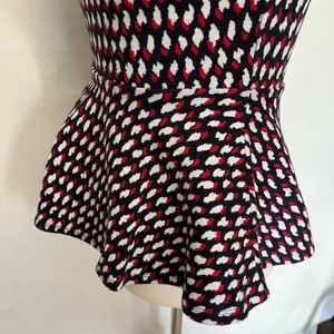 Eri Ali Effie Peplum Womens Top Sz XS Office Coquette Mod Knit Anthropologie thumbnail 9