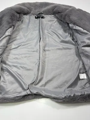 Allegra K Gray Plush Teddy Jacket with Cozy Collar thumbnail 5