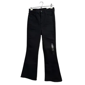 American Eagle Curvy Highest Rise Black Flare Jeans Button Fly Minimalist thumbnail 2