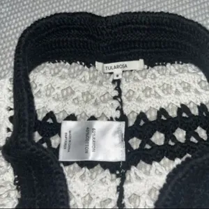 Tularosa Black And White Stripe Crochet Revolve Shorts Sz Sm thumbnail 4