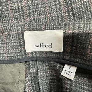 Wilfred Wool Cashmere Blend Chambéry Plaid Pants Cropped Pleated Tartan Size 0 thumbnail 12