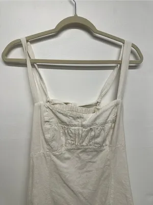 Free People Azasia Mini Dress - Ivory - Open Back - Size L thumbnail 11