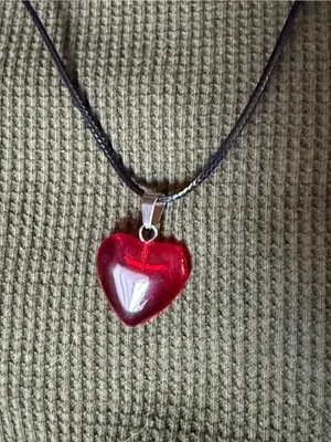Red Heart Pendant Necklace by thumbnail 2