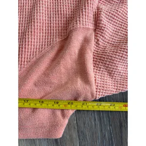 Out From Under Waffle Knit Henley Top Peach Coral Size Small Cozy Lounge thumbnail 5