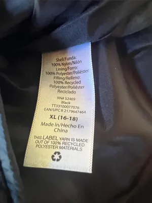 Quilted Black Women's Coat XL thumbnail 5