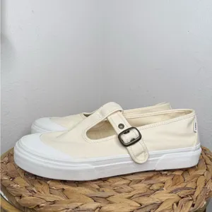 NEW Vans Mary Jane Style 93 Shoe Cream Canvas Buckle Sneakers white classic thumbnail 4