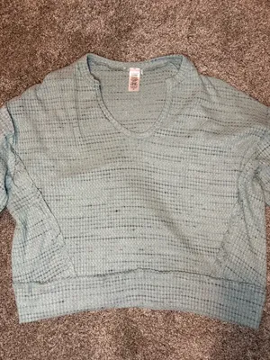 Free People Top Waffle Knit Long Sleeve thumbnail 6