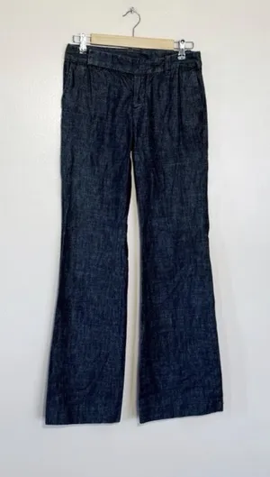 SALE! GAP Dark Denim Wider-Leg Pants Size 2L EUC thumbnail 1