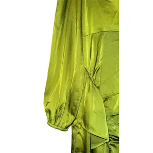 New Forever 21 Satin Ruched Mini Dress Women's‎ Large Green Sexy Event Wedding thumbnail 6