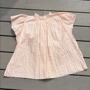 Birds of Paradis by Trovata Floral cotton Peasant Top, small, girly, romantic thumbnail 3