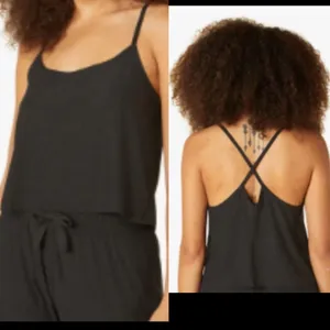 Beyond Yoga Featherweight Drift Away Sleep Tank Spacedye‎ Black Grey Large NEW thumbnail 2