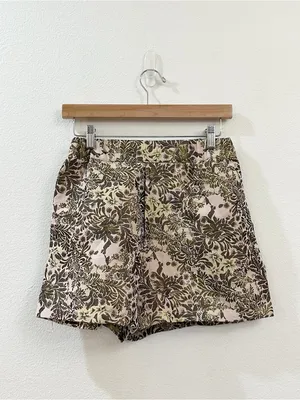 Free People Shine Like A Shorty Jacquard Shorts in Gold Combo Size XS‎ NWT thumbnail 6