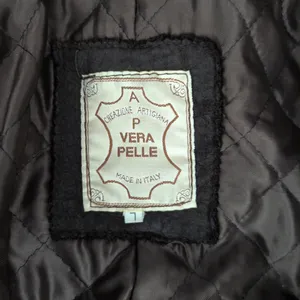 Vintage Heavy Leather Italian Made 80's Jacket. thumbnail 3