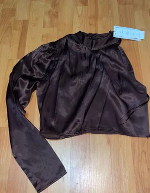 ZARA Brown Half Sleeve Shirt thumbnail 1