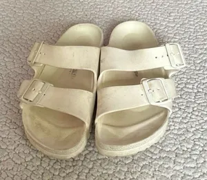 White Birkenstock Sandals thumbnail 1
