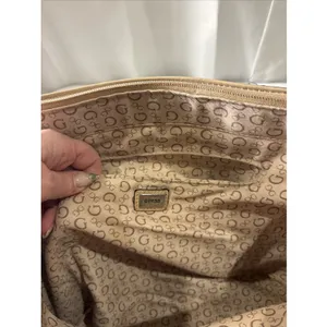 Guess Handbag Purse‎ Satchel Beige Tan 1981 Rope Handle Design Classic thumbnail 8