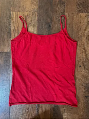 ZARA red cotton tank top, size M thumbnail 2