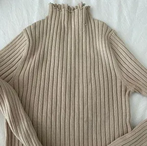 Princess Polly Tan Long Sleeve Crop Top thumbnail 1