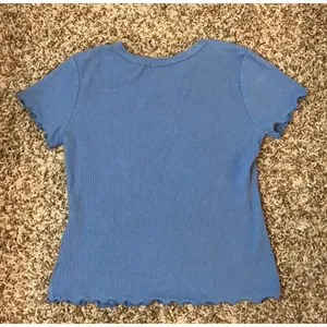 Full Tilt blue lettuce edge baby tee thumbnail 2