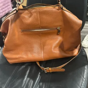 Ora Delphne Leather Satchel Handbag - Tan thumbnail 11