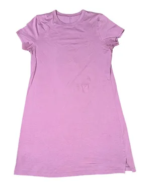 Lululemon Love Tee Dress Women 8 Pink Good Short Sleeve Mini A-Line thumbnail 1