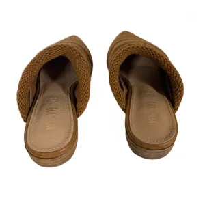 Mi.Im Brown Leather & Knit Sweater Fabric Flat Mule Slide Shoes (6m) thumbnail 10