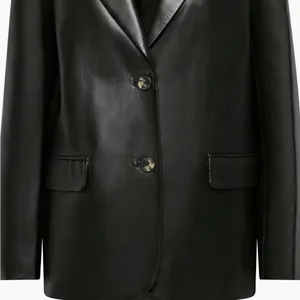 Aritzia - Wilfred Memories Black Leather Blazer thumbnail 2