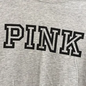 PINK Victorias Secret campus gray long sleeve, black logo, size M thumbnail 2