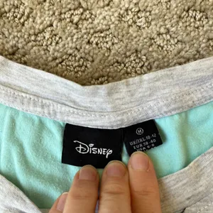 Disney Little Mermaid Pajama Top Short Sleeve T Shirt Gray Crew Neck Size Medium thumbnail 3