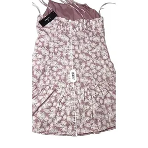 Lulu's Sunny Tropics Pink Palm Tie Straps Mini Dress Sundress‎ MEDIUM Coquette thumbnail 8