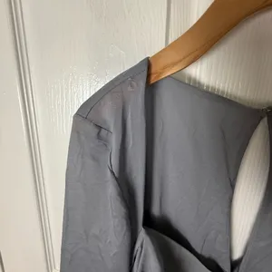 House of CB Camille Dove Grey Real Silk Mini Dress M thumbnail 5