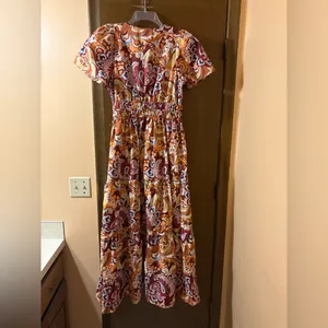 Anthropologie Somerset Maxi Dress in Floral Paisley Print thumbnail 5