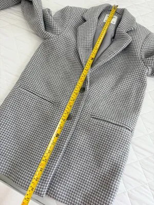 Abercrombie & Fitch Houndstooth Blazer Coat XS Classic Preppy Old Money Gray thumbnail 6