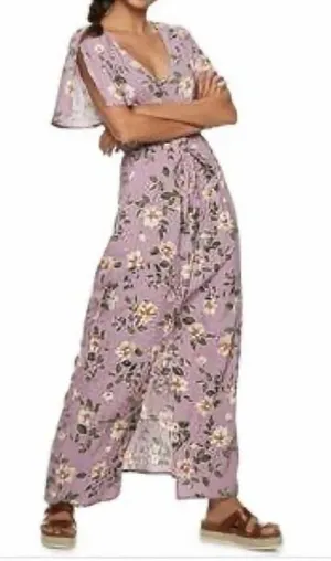 Live to be Spoiled Purple floral maxi dress Size XL thumbnail 1
